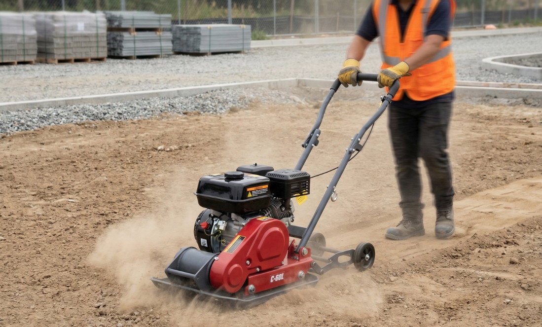 Compactadores de suelo manuales movidos con motores